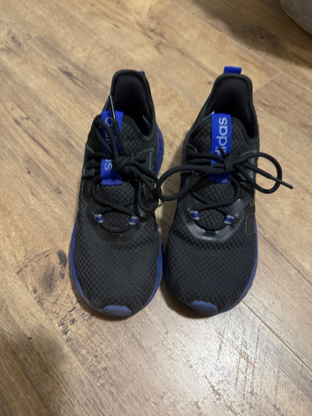 Adidas Kids Black & Blue Athletic Sneakers